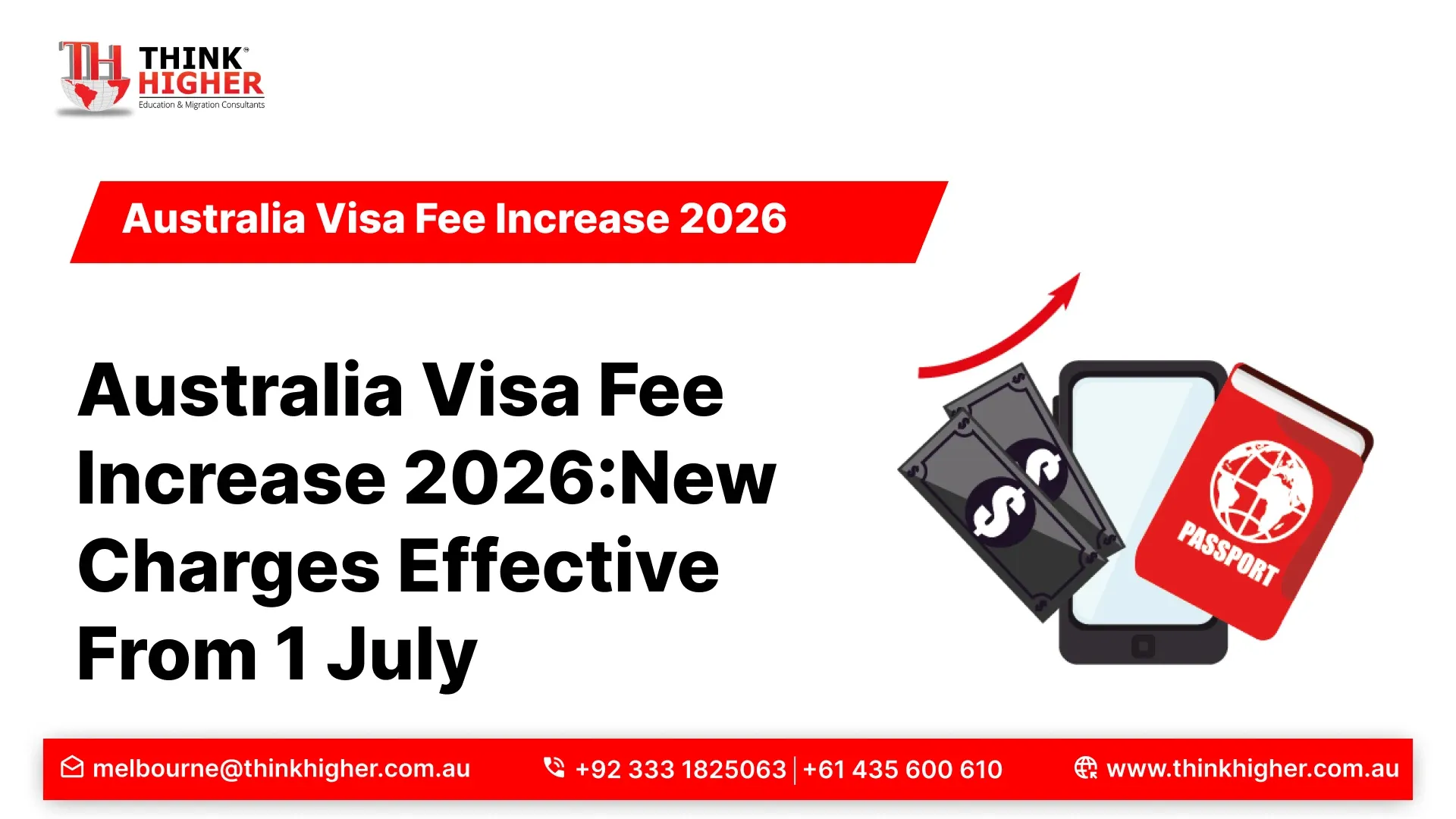 Australia Visa Fee Increase 2026 new charges effective from 1 July