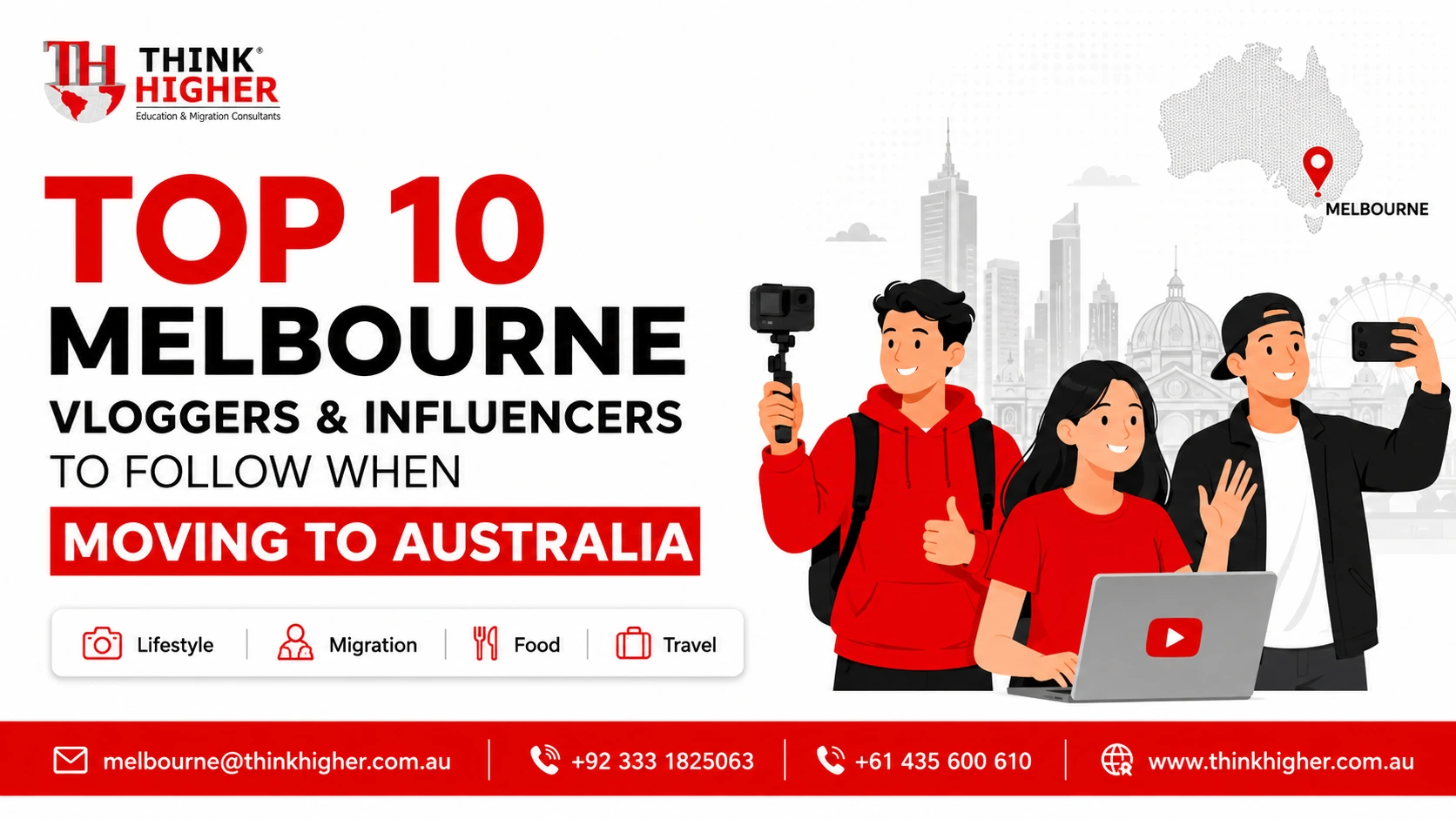 Top 10 Melbourne Vloggers and Influencers to Follow When Moving to Australia