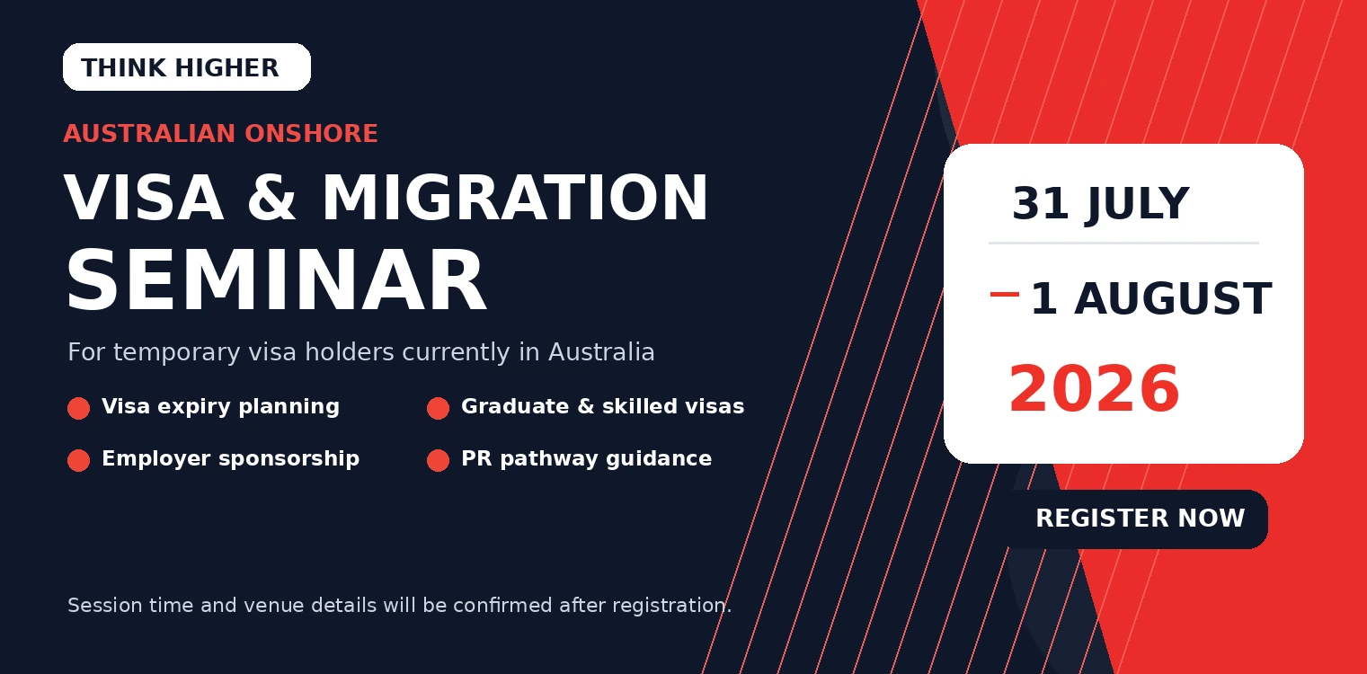 Australian Education & Migration Seminar — Melbourne - Friday, 31 July & Saturday, 01 August 2026