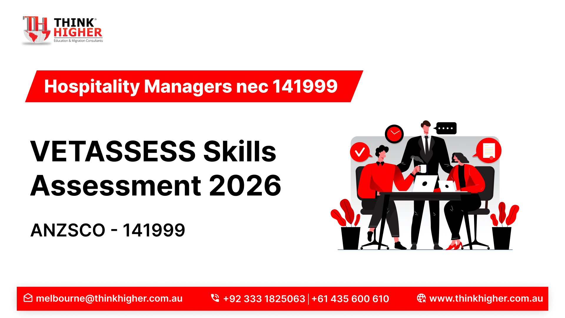 Hospitality Managers nec 141999: VETASSESS Skills Assessment 2026